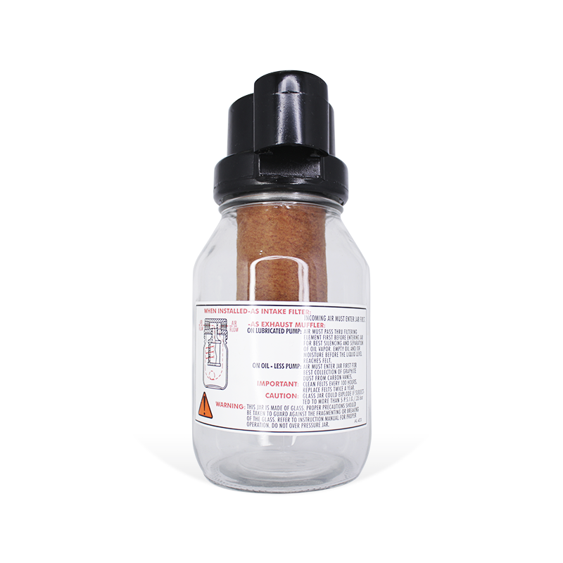 Silenciador de Vidrio con Filtro  32 oz 3/4" NPT  GAST AA900F