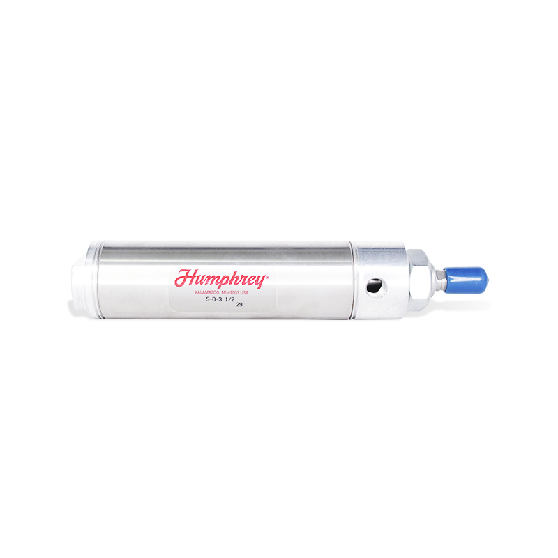 Cilindro Neumático HUMPHREY diámetro 1 1/2 " Doble Acción, montaje de nariz