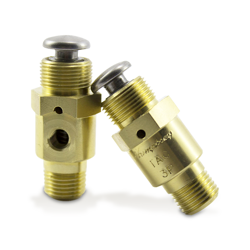 Válvula Neumática con pulsador, retorno por resorte, 3 vías, 2 posiciones HUMPHREY 3P