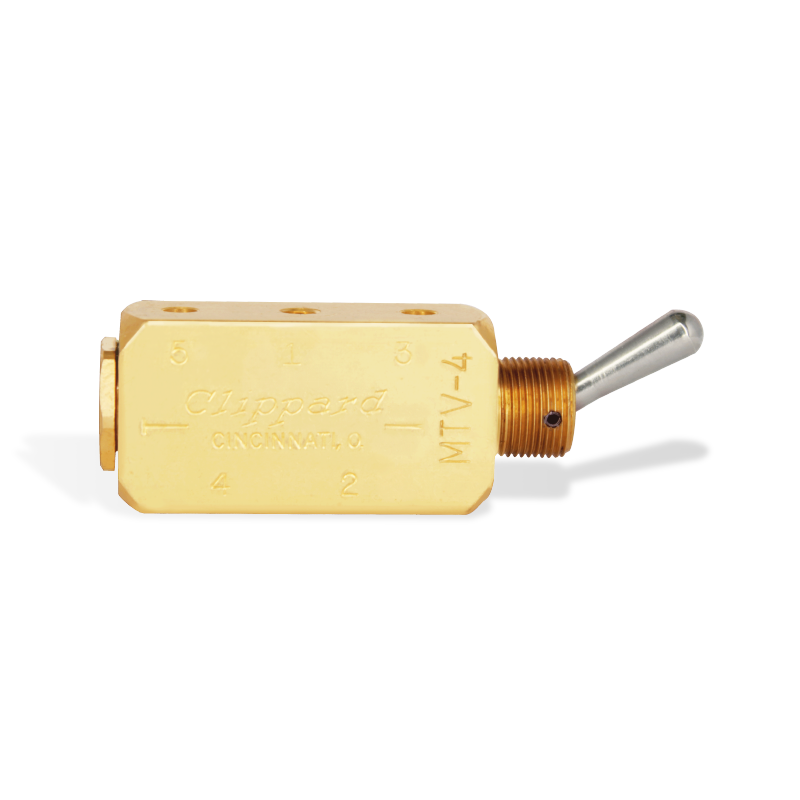 Válvula Miniatura de 2, 3 y 4 Vías con Puertos de #10-32 CLIPPARD MTV-4