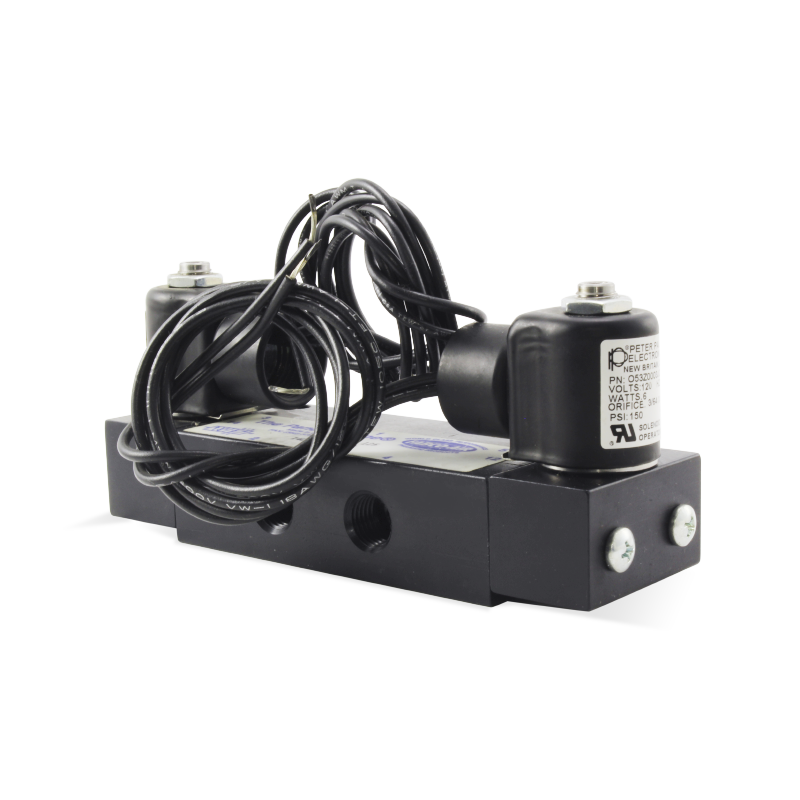 Válvula de Control Direccional Serie 14/3400, puertos de 1/4 NPT, 4 vías 3 posiciones, 5 puertos,120 V FABCO AIR 14CC-4-120/60