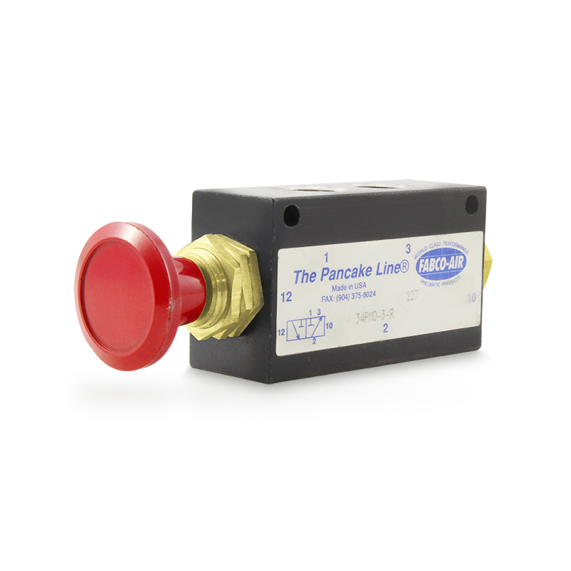 [34PMD-3R] Válvula Direccional Neumática, 3/8 NPT, 3 vías, 2 posiciones FABCO AIR 34PMD-3R