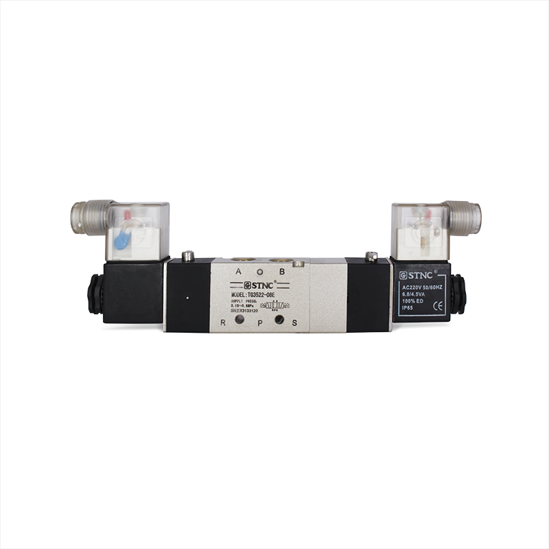 [TG3522-08E] Válvula de Aire, 3 posiciones, 5 Puertos de 1/4" STNC TG3522-08E