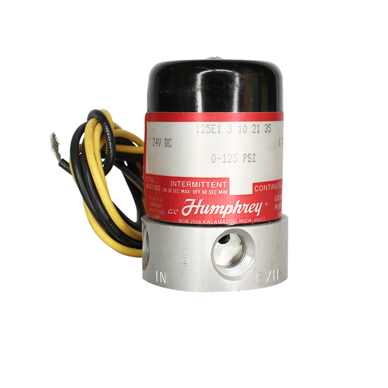 [125E1-3-10-21] Electroválvula, 2 posiciones, N/C, 3 Puertos de 1/4 HUMPHREY 125E1-3-10-21-35-24VDC