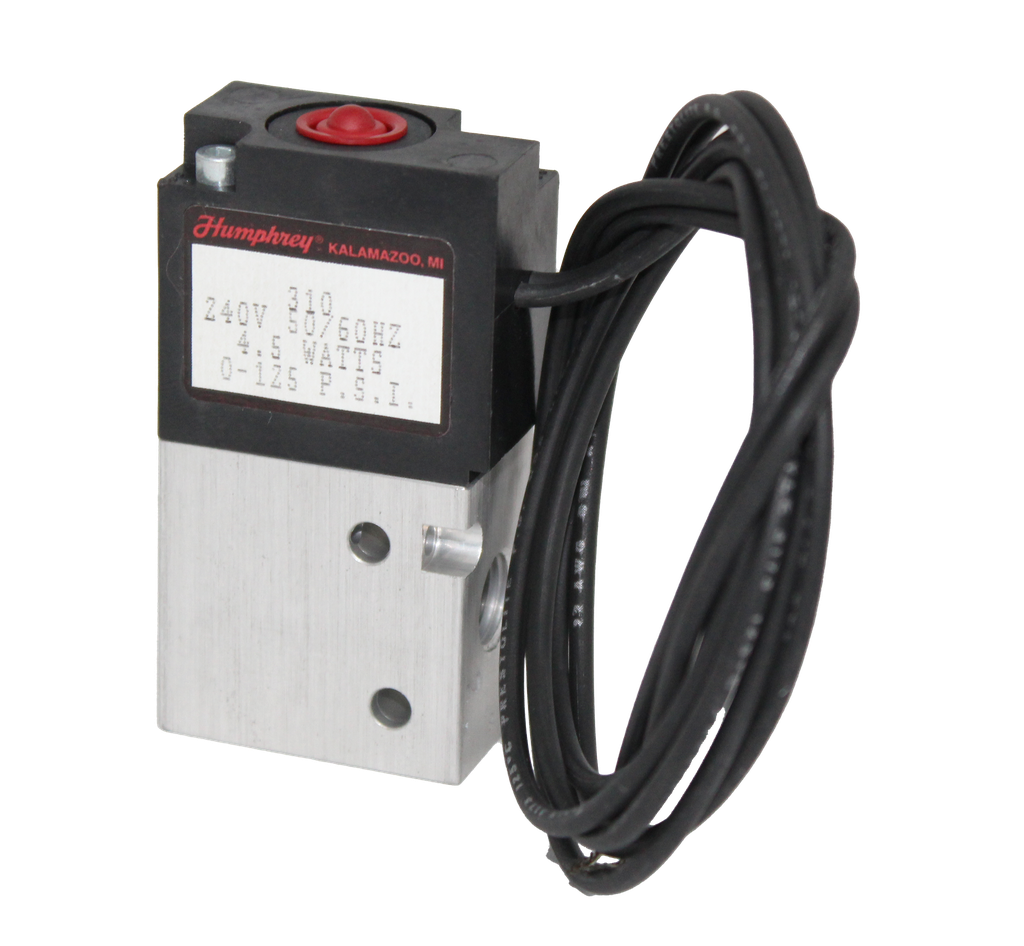 [310-240VAC] Válvula solenoide 3 vías, 2 posiciones, N/C HUMPHREY 310-240VAC