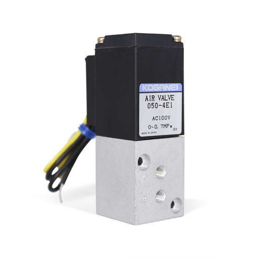 [050-4E1-100 VAC] Válvula Solenoide 5 vías 2 posiciones, puertos de 1/4" KOGANEI 050-4E1-100 VAC
