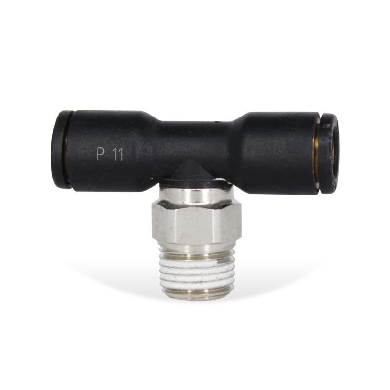 [31085611] Conexión “T” 1/8" NPT Macho, Manguera 1/4”  LEGRIS 31085611