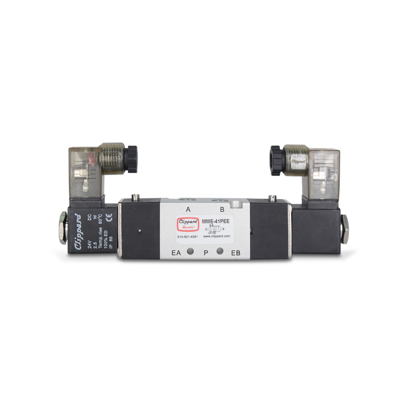 [MME-41PEE-D024] Válvula Solenoide, 5 Puertos, 24 Volts  CLIPPARD MME-41PEE-D024                            