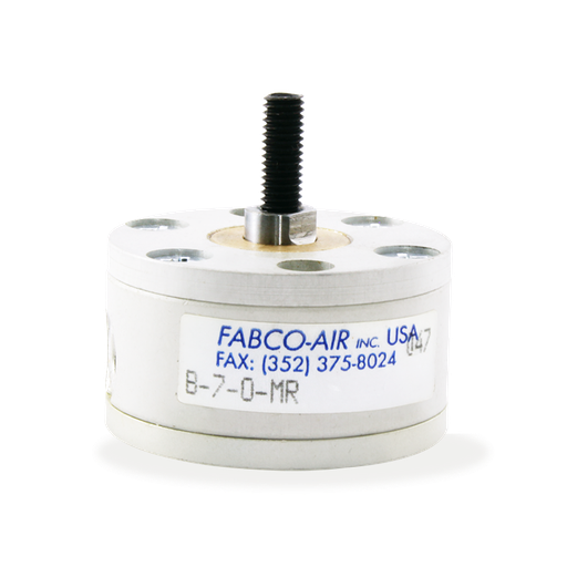 [B-7-0-MR] Cilindro Neumático Pancake 3/4" de diámetro, 1/8" de carrera FABCO AIR B-7-O-MR