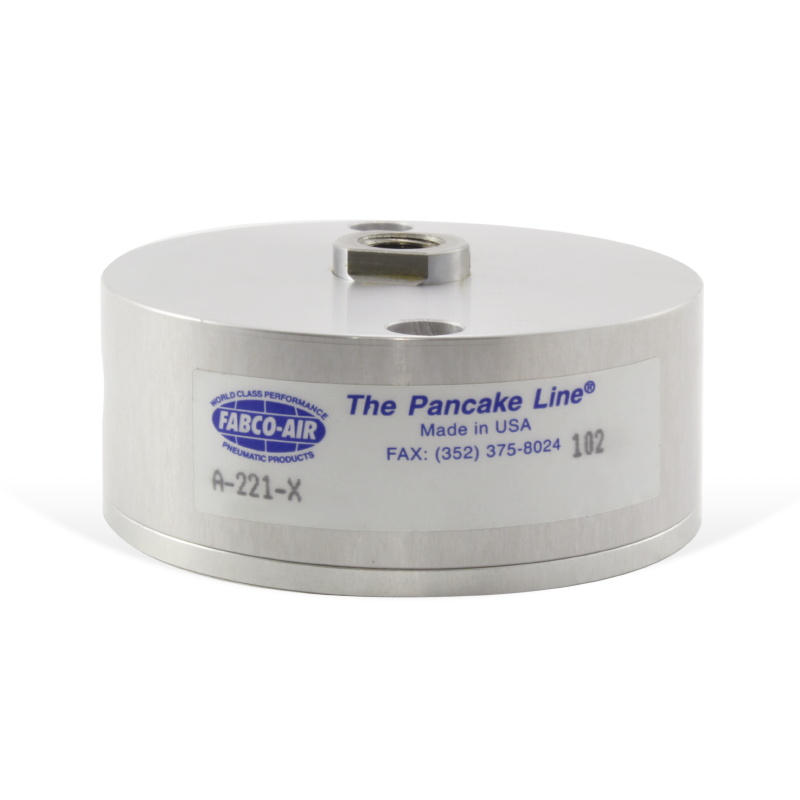[A-221-X] Cilindro Neumático Pancake, 1-5/8" de diámetro, 1/4" de carrera FABCO AIR A-221-X