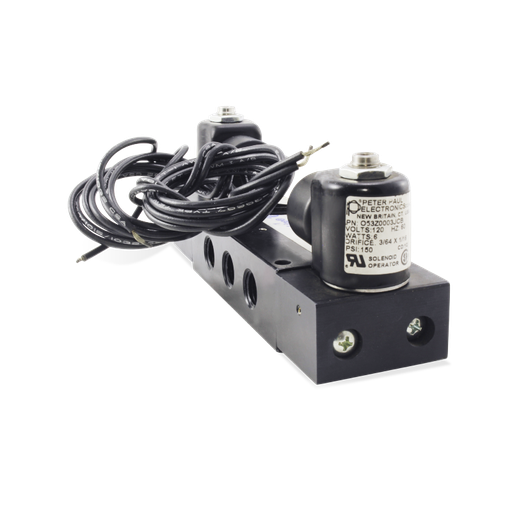 [14CCF-120V] Válvula de Control Direccional Serie 14/3400, 4 vías 3 posiciones, 5 puertos de 1/4 NPT, 120 V FABCO AIR 14CCF-120/60