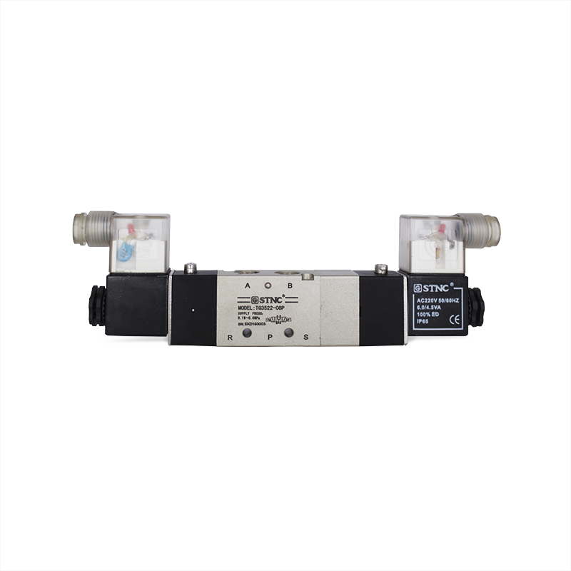 [TG3522-08P] Válvula de Aire, 3 Posiciones, 5 Puertos de 1/4" STNC TG3522-08P