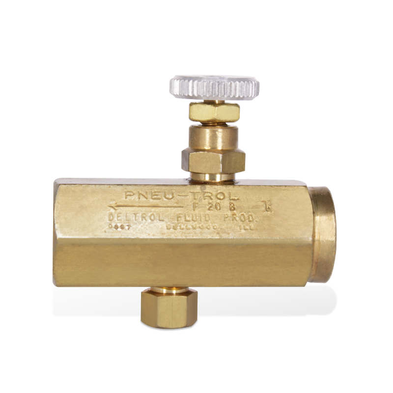 [F20BK] Válvula de Control de flujo Hidráulica, puertos de entrada 1/4" NPTF DELTROL F20BK